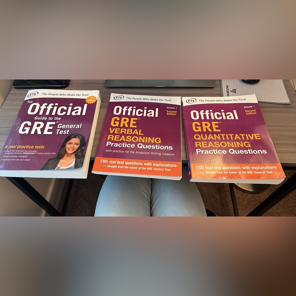 3 official GRE ETS prep books